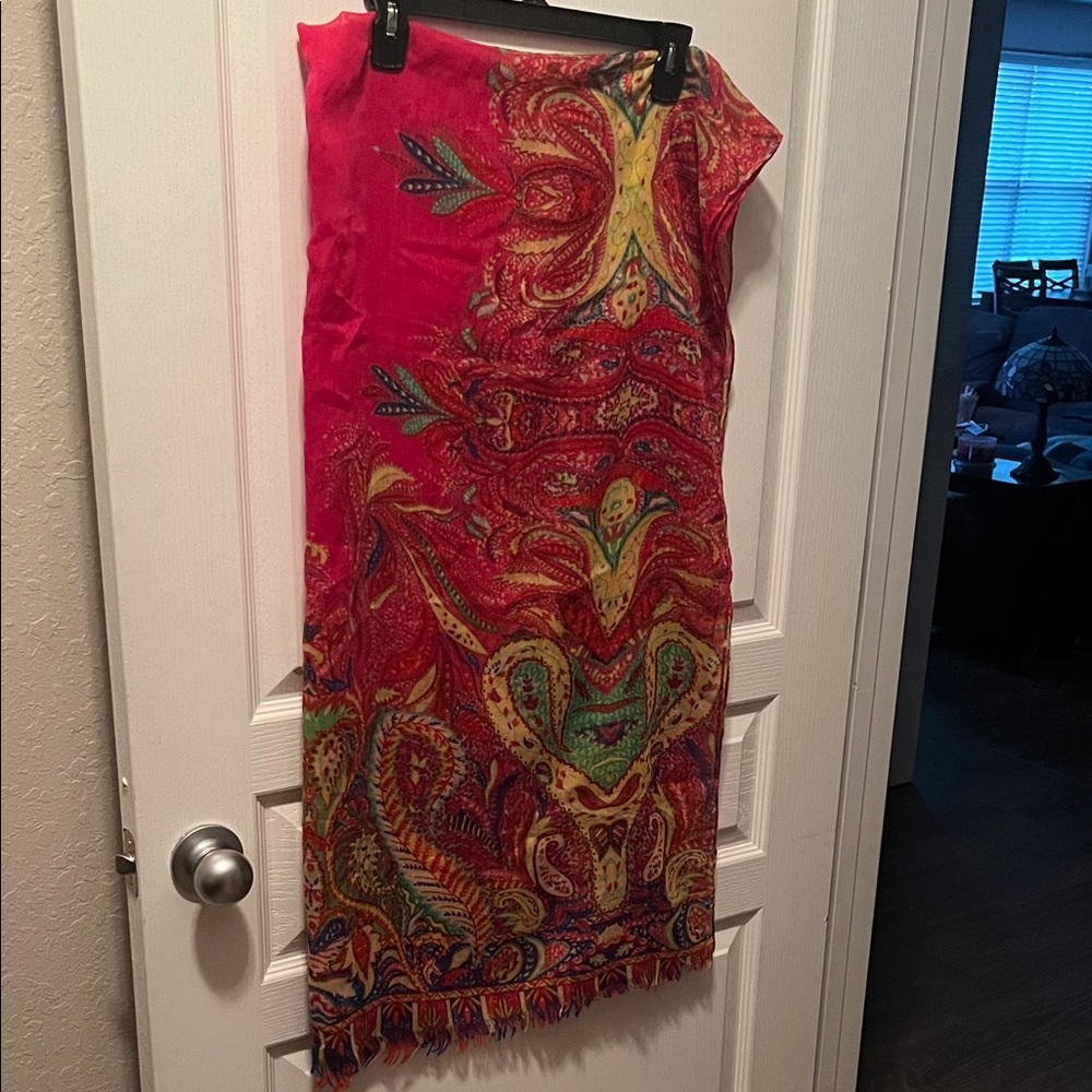 Vibrant Paisley Scarf